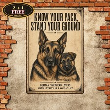 German Shepherd Dog Breed Memorial Never Forget Pet Owner Metal Sign