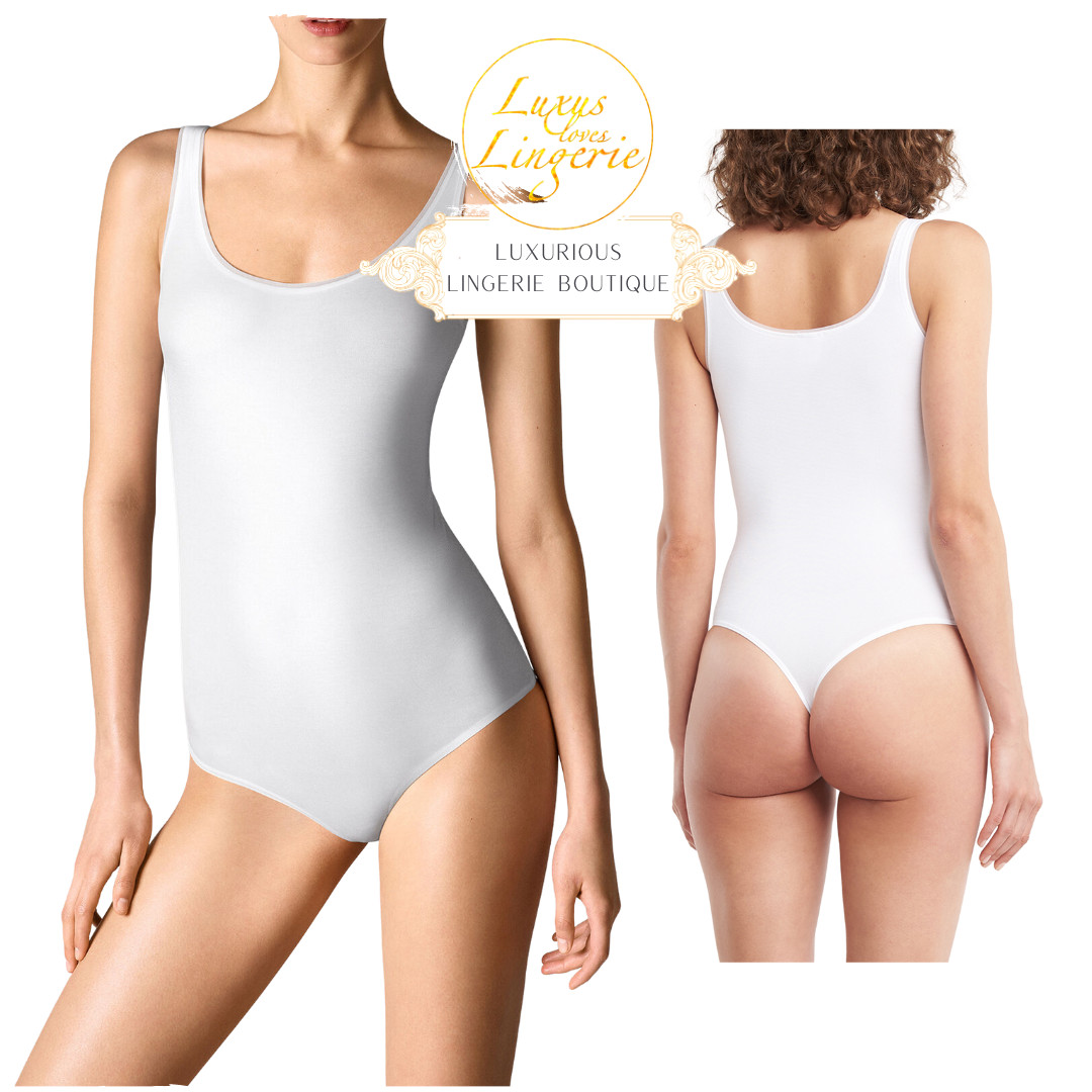 Jamaica String Body By Wolford M White Elegant Basic Sleeveless Timeless