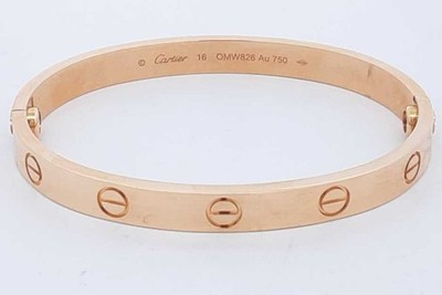 Cartier 18k Yellow Gold Love Bracelet 29.7 Grams Size 16 Eb0326rxxzde