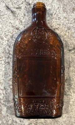 Vintage Armstrong 1955 Amber Glass 1 Pint 1788 Whiskey Bottle