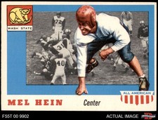 1955 Topps #28 Mel Hein Giants RC SHORT-PRINT HOF Washington St 6 - EX/MT