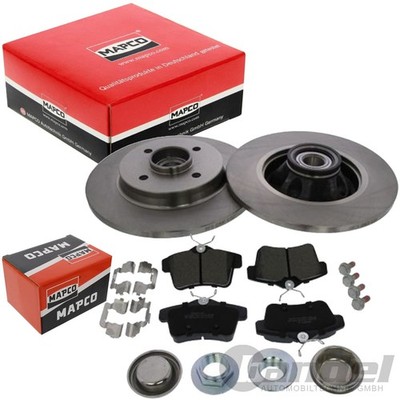 MAPCO BREMSSCHEIBEN 268mm + BELÄGE HINTEN passend für CITROËN C4 DS4 DS5 PEUGEOT
