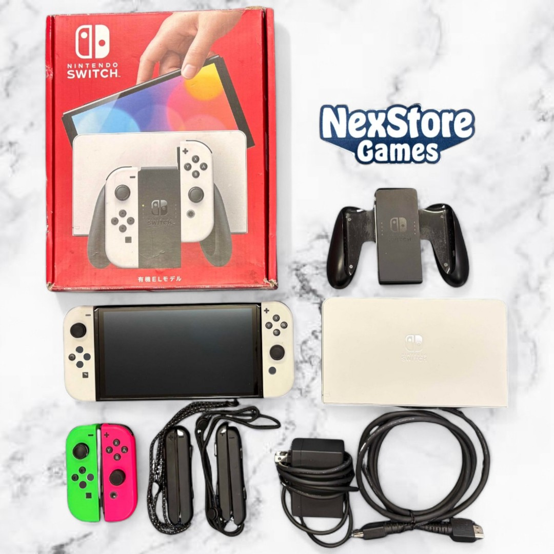 Nintendo Switch OLED White 64GB Console All Accessories Selectable