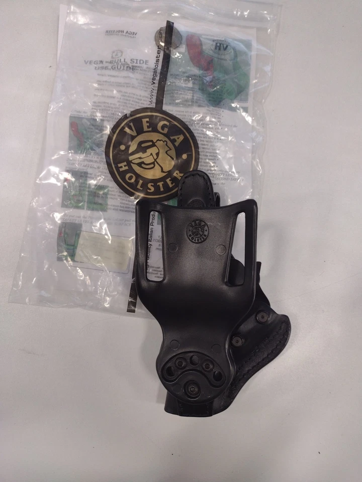 全新 Vega Glock 17 19 9 毫米枪套 3 级任务皮革皮套警察意大利制造 — 第 3/4 张图片