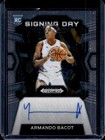 Armando Bacot North Carolina UNC Basketball Panini Prizm Autograph Rookie Card
