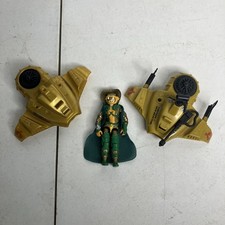 GI Joe Hasbro 1986 Serpentor V1 Cobra Emperor With 2 Air Chariot InComplete