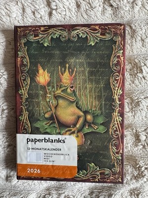 Paperblanks 2026 Wochenkalender Midi Froschkönig Brüder Grimm Neu
