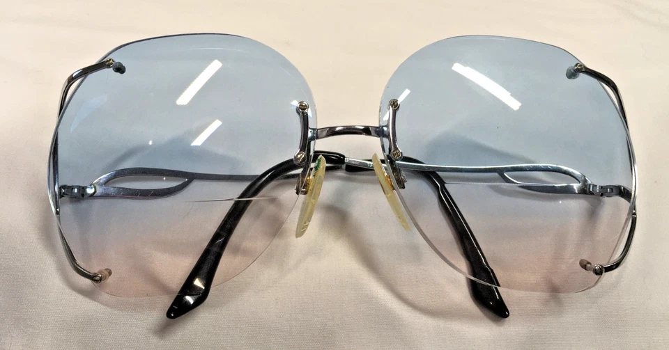 Armações de óculos Avant Garde Luxottica prata sem aro 130 Mt Olympus Itália - Imagem 4 de 4