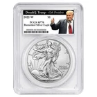 2022-W $1 1-oz Burnished American Silver Eagle PCGS SP70 Trump 45th President