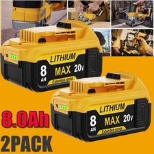 Pack 2 For DeWalt 20V 20 Volt Max XR 8.0AH Lithium Ion Battery DCB206-2 DCB205-2