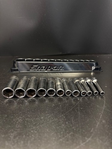 Snap-On 12- piece 1/4" drive 6-Point Metric Flank Drive Deep Socket Set - Picture 5 of 5