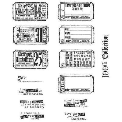 Tim Holtz Cling Rubber Stamps - Odds & Ends CMS100