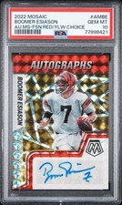BOOMER ESIASON 2022 PANINI MOSAIC RED YELLOW CHOICE AUTO #EMBE PSA 10 GEM POP 2