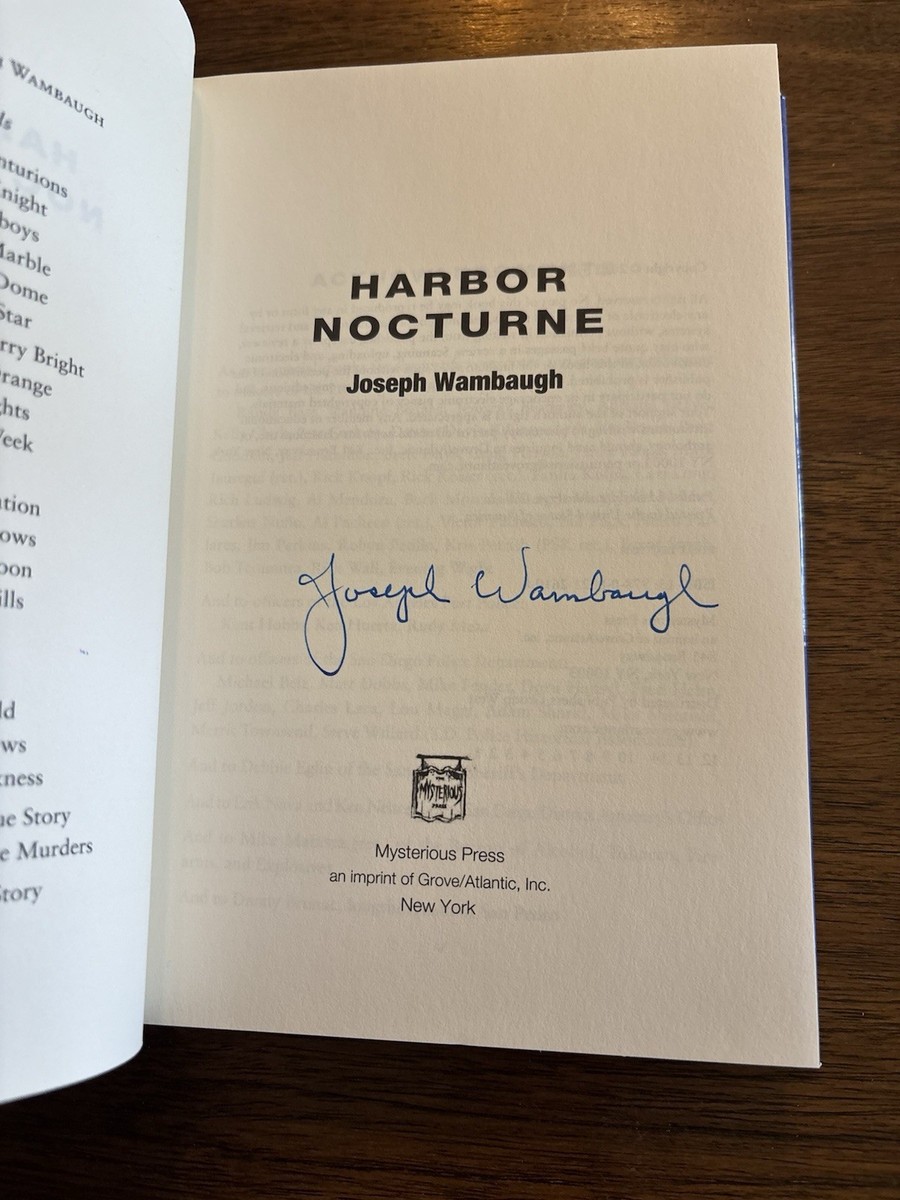 【First edition/printing 】『ビーティー』『バオー①②』 SIGNED Harbor Nocturne By Joseph Wambaugh 1st Edition First