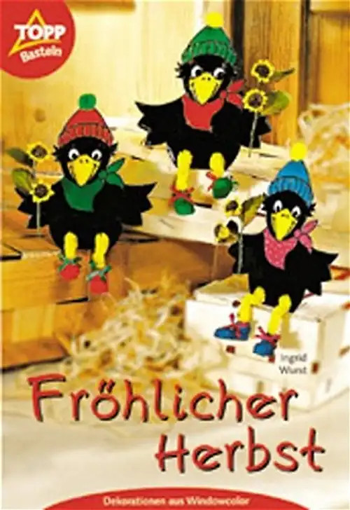 Fröhlicher Herbst. Dekorationen aus Windowcolor