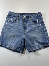 Vintage Levi s 501 Blue Distressed Denim Shorts 30
