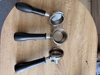 3 Stück Espresso Kaffeemaschine ECM Style Doppelauslauf gerader Griff siehe Bild