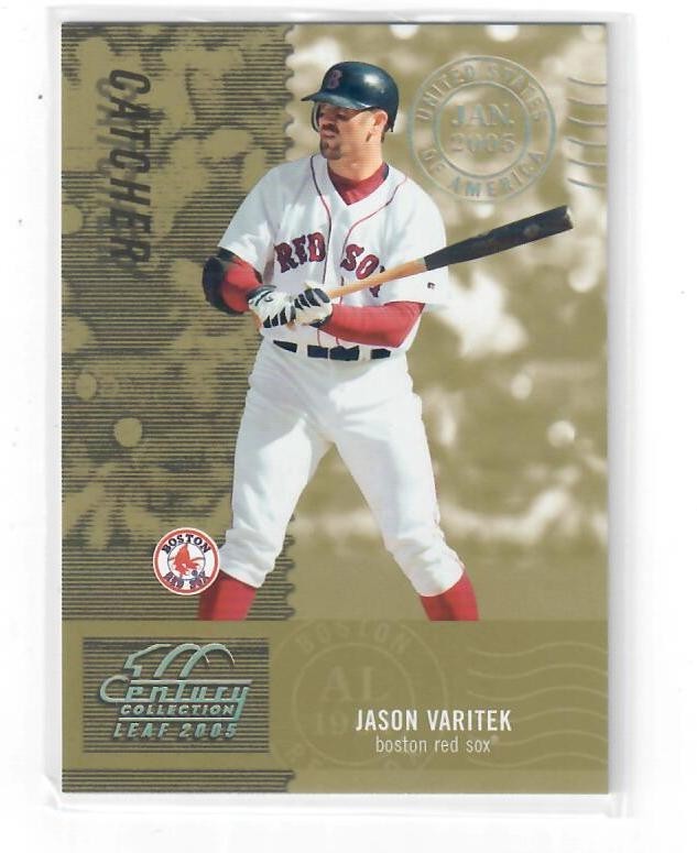 Jason Varitek #32/50  2005 Leaf Century Collection Post Marks Gold  Red Sox