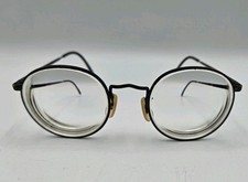 Vintage POLO RALPH LAUREN CLASSIC 55 Round Eyeglass Frames Only Black