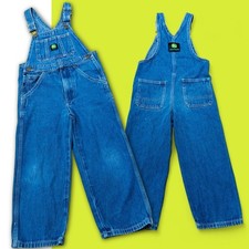 John Deere Kids Denim Overalls Size 6 Workwear Play Farmcore Bibs 100 Cotton