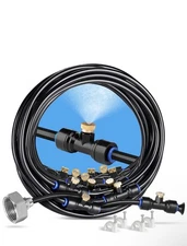 54Ft Misting Cooling System Patio Garden Mister Nozzle Irrigation Water Outdoor