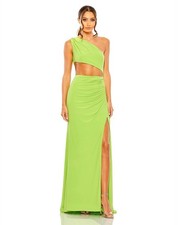 Mac Duggal 55975 One-Shoulder Cut-Out Gown Sz 4 Spring Green