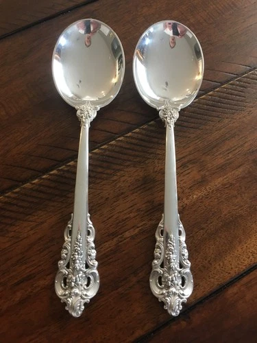 ULTRA RARE 5.5" BOUILLON SOUP SPOON WALLACE GRANDE BAROQUE STERLING SILVER GRAND