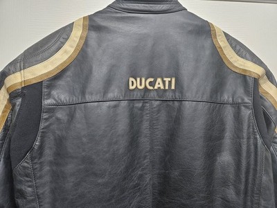 Vintage Ducati Meccanica Motorycycle Leather Jacket M Tech Size 58
