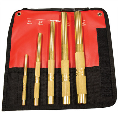 Mayhew Tools 67003 5-Piece Brass Drift Punch Set