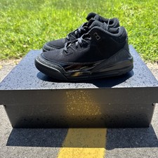 Nike Air Jordan 3 PS Black Cat 2024 Kids Shoes DM0966-001 Youth Size 2.5y