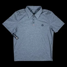 ETHIKA Mens Polo Shirt Size Medium Gray Short Sleeve The Skool Boy NEW WITH TAGS