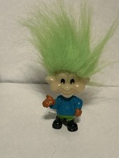 VINTAGE TROLL GLOW IN THE DARK GREEN HAIR 3 TALL