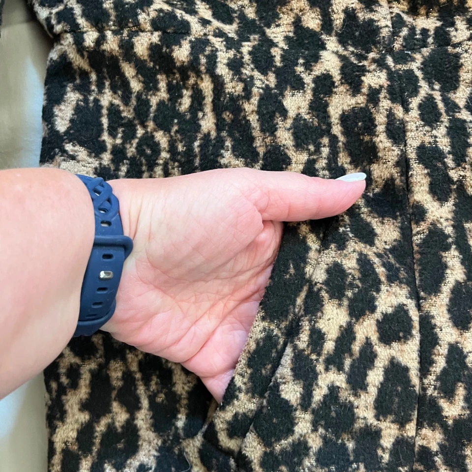 Chaqueta Abrigo Largo Estampado Guepardo Leopardo Tórrido Forrada Para Mujer Plus 3X De Colección Foto 2 de 4