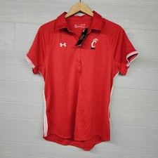 Under Armour University Of Cincinnati Bearcats Golf Polo Shirt Womens XL NWT