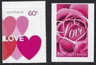 2014 Australia SG#4128/9 Greetings Stamps Love Romance P&S booklet pair mint MUH