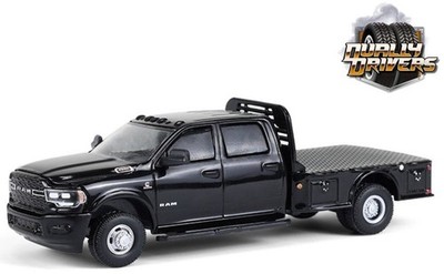 RAM 3500 Dually Flatbed - 2023 - black - Greenlight 1:64