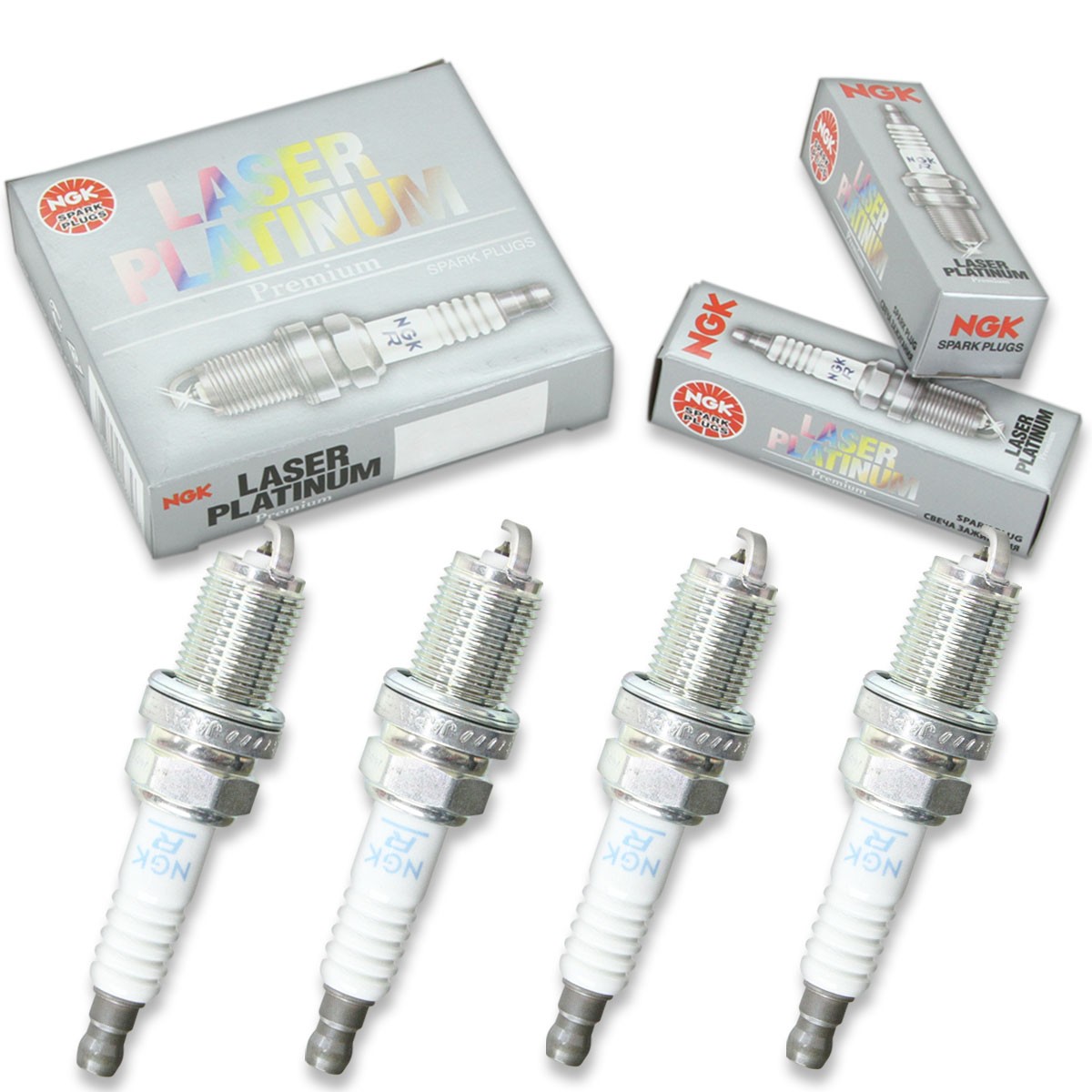 4 pcs NGK Laser Platinum Spark Plugs for 1993-2002 Mazda 626 2.0L L4 - en