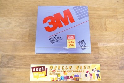 3M DS,DD 5.25'' 48tpi Floppy Disks 00234 - 10 Pack - 1989 | UNFORMATTED | NOS