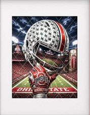 OHIO STATE BUCKEYES  HELMET - 8x 10 PHOTO