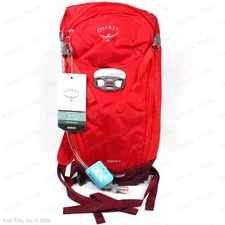 Osprey Siskin 8 Hydration Pack Men's Hiking Biking with Reservoir - Ultimate Red
