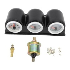 3 in1 Triple Auto Gauge Meter Kit, 3 in 1 Car Gauge Meter Water Temperature