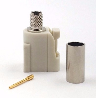 4pcs Auto Fakra Connector Straight Jack Crimp for RG58, White, Key Code B