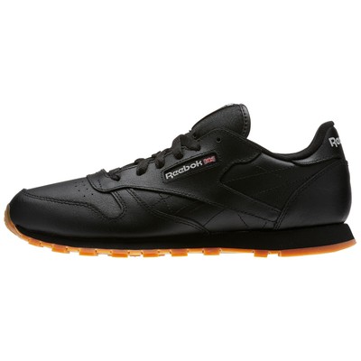 Reebok Junior Big Kid Classic Leather Shoes Black / Gum V69623 | eBay