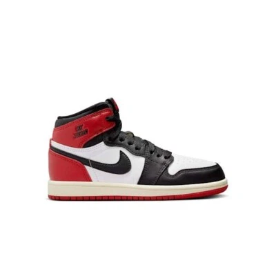 SCARPE NIKE AIR JORDAN 1 RETRO HIGH OG PS "BLACK TOE" BAMBINO RAGAZZO FD1412 106