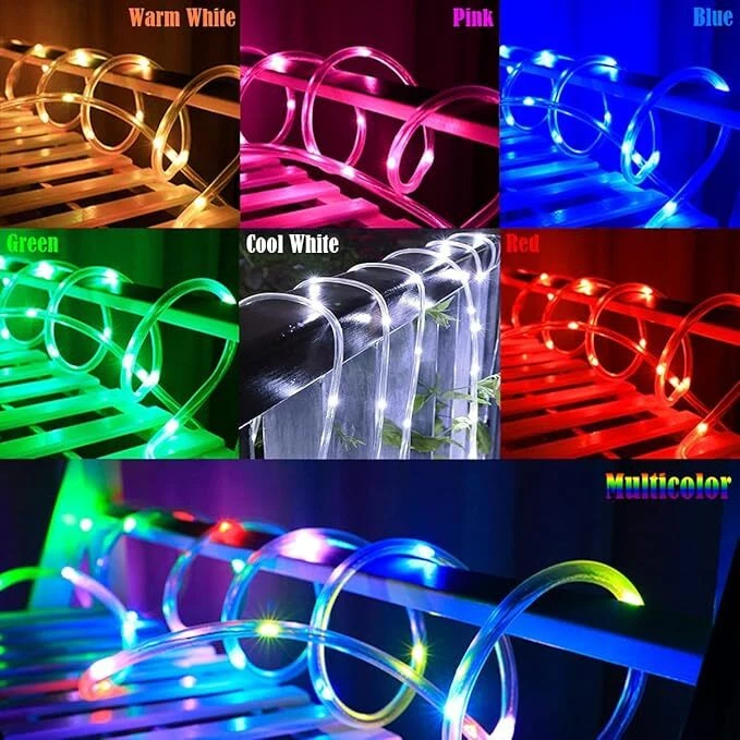 Super Bright LED Solar String Fairy Lights Outdoor Garden DIY Decor Dusk To Dawn - Image 3 of 4