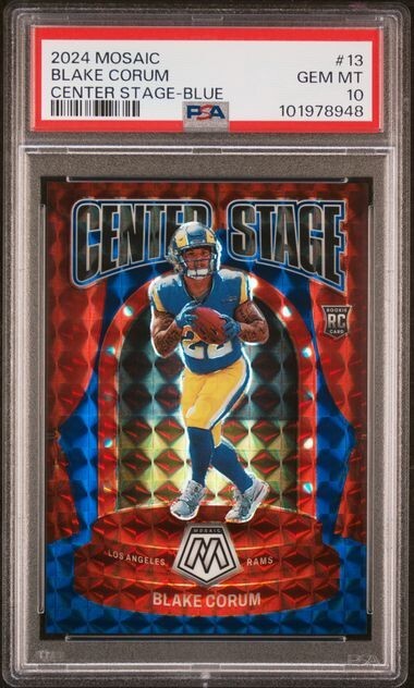 Blake Corum Panini Mosaic Center Stage #13 Blue