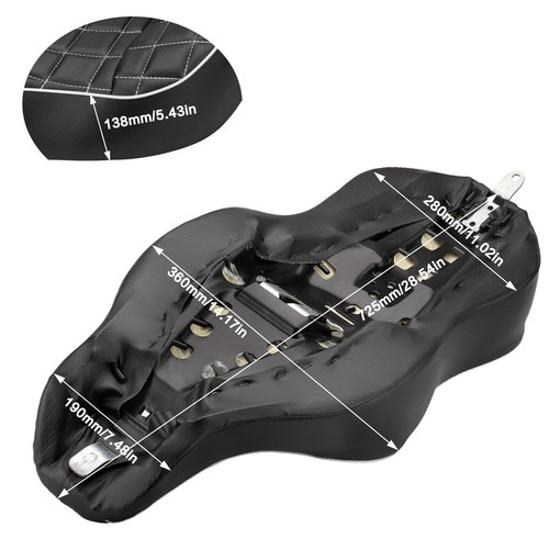 Driver Rider Passenger Two-up Seat For Harley Sportster Iron XL 883 1200 Custom - Foto 2 di 15