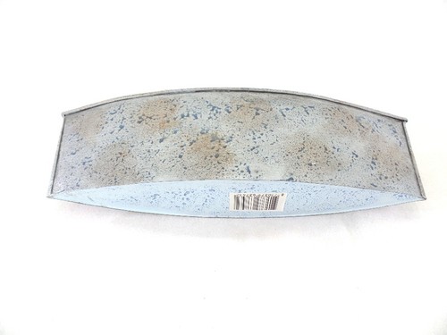 3 Metallgefäße Schiffchen Ellipsenform 30 x 8 x 6,5 blau grau Blumengefäß - Bild 10 von 10
