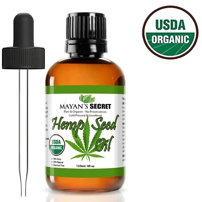 MAYANS SECRET HEMP SEED OIL 4 OZ USDA CERTIFIED ORGANIC HEMP SEED OIL RAW PURE UNREFINED COLD PRESSED