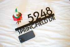 House Cut Number Sign Personalized Laser Cut Address Modern Wall Plaque Signage